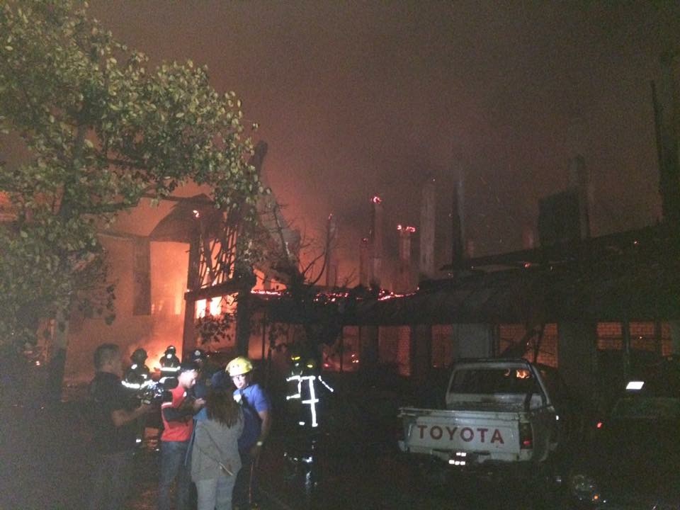 Five old DENR 7 buildings were damaged by fire at 3 a.m. on Monday, March 13. (NAGIEL BAÑACIA)