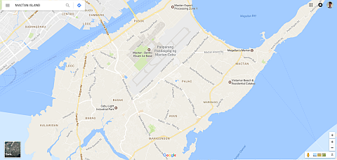 Mactan Island (Photo Grabbed from Google Maps)