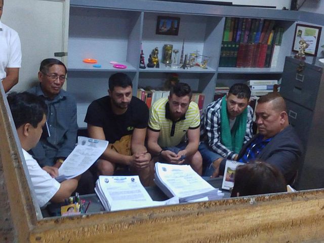 The three Romanians were accompanied by lawyers during the inquest proceedings at the Cebu City Prosecutor’s Office. (CDN PHOTO/NESTLE SEMILLA)