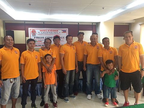 Former players of the Cebu Institute of Technology gather for a press conference for their free basketball clinics that will be held around Cebu starting April 8. CDN photo/CALVIN CORDOVA