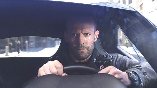 This image released by Universal Pictures shows Jason Statham in "The Fate of the Furious." (Universal Pictures via AP)