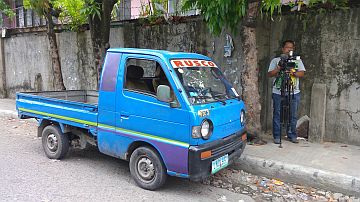 The vehicle which a business was killed by an unidentified assailant  in E. Sabellano St., Barangay Pardo.  (CDN PHOTO)