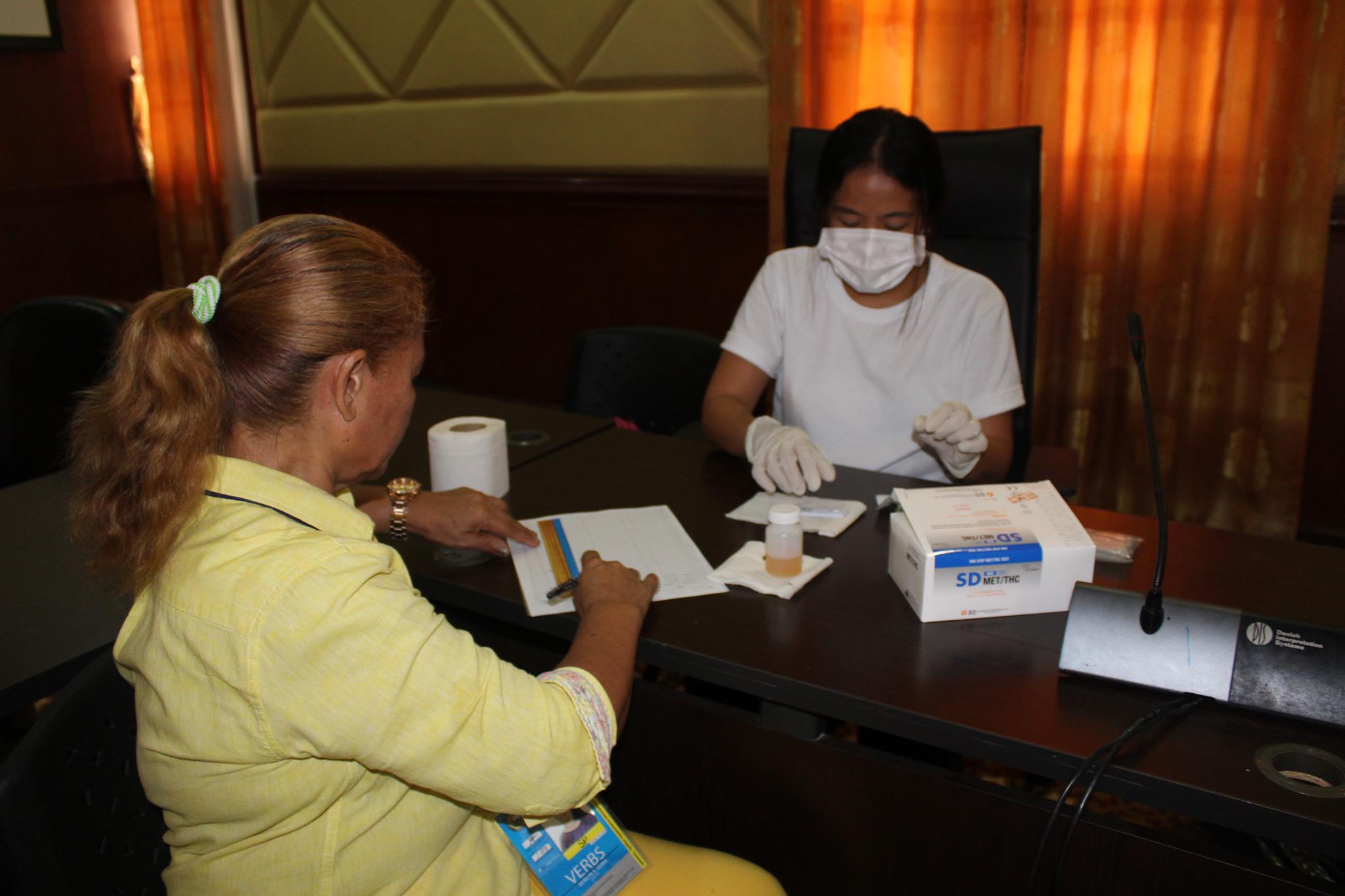 Close to 300 employees from five different offices in Mandaue City  underwent a drug test by the Department of Health in Central Visayas (DOH-7) (PHOTO VIA/ MANDAUE CITY PIO)