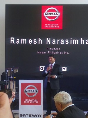 Nissan Philippines Inc president Ramesh Narasimhan delivers his speech during the grand opening of the Nissan Cebu South dealership of Gateway Group in Highway Linao, Talisay City. (CDN PHOTO/ LITO TECSON)