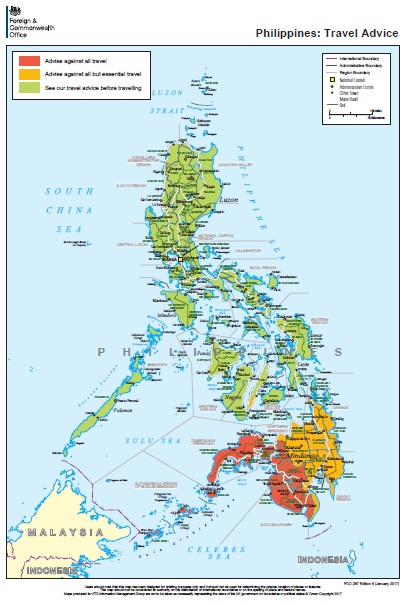UK issues travel advisory against traveling to western Mindanao, Sulu ...