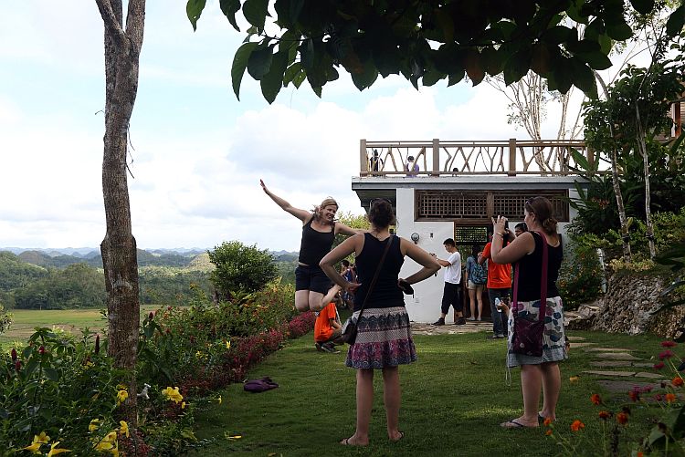 Local and foreign tourists enjoy the landscape of Chocolate Hills in Carmen, Bohol, one of the province’s most famous tourist attractions.   CDN FILE PHOTO