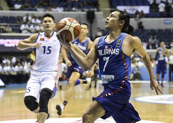 Gilas Pilipinas’ Terrence Romeo breaks away for a layup in their game versus Vietnam in the SEABA Basketball Tournament last night at the Araneta Coliseum. INQUIRER PHOTO