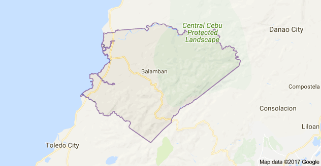 FATHER ACCUSED OF RAPING DAUGHTER NABBED IN BALAMBAN. In photo is a map showing where Balamban is in Cebu.