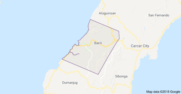 Map of Barili, Cebu for story:Barili waterworks systems lack DOH permit: Cebu PHO