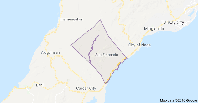 Map of San Fernando, Cebu