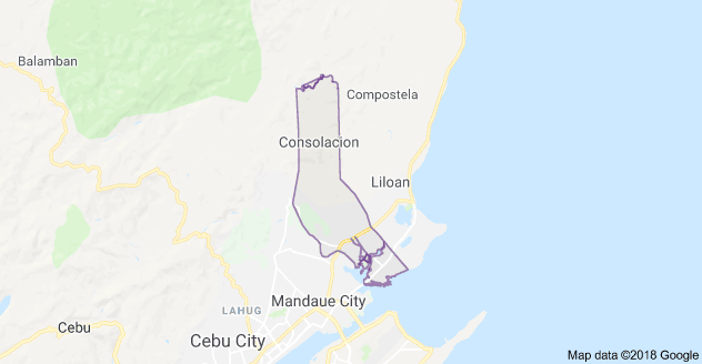 CCTV Ordinance passed: Security cameras soon to be a requirement for businesses in Consolacion. In photo is the map of Consolacion town. | Google Map