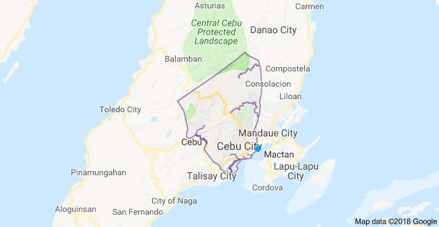 Cebu City map | via Google Maps