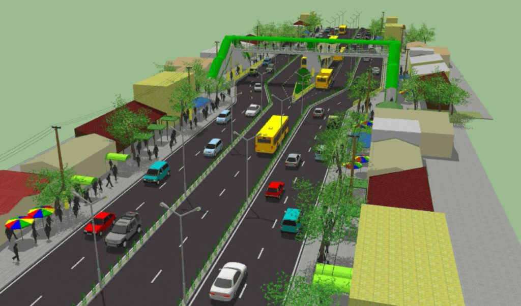 This is a computer generated illustration of what a portion of the BRT will look like when it is completed. | Source: Colin Brader March 2012