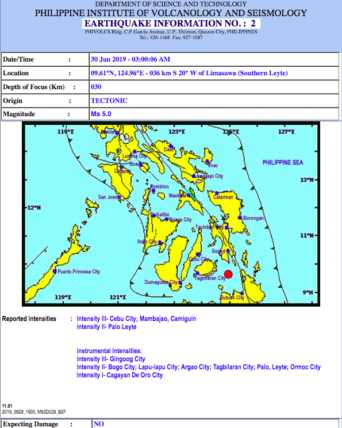 Intensity 3 earthquake felt in Cebu City; no damage reported | Cebu ...