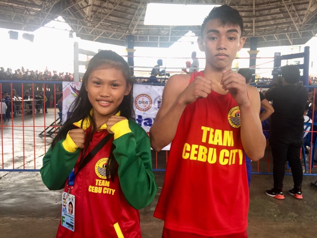 Batang Pinoy 2023, PNG: Cebu City Niños to field strong combat sports athletes. In photo are gold medalists in Boxing during the Batang Pinoy Championships held in Puerto Princesa. They are athricia Mae Sumalinog and Bienjemar Codoy. | CDN Digital File Photo