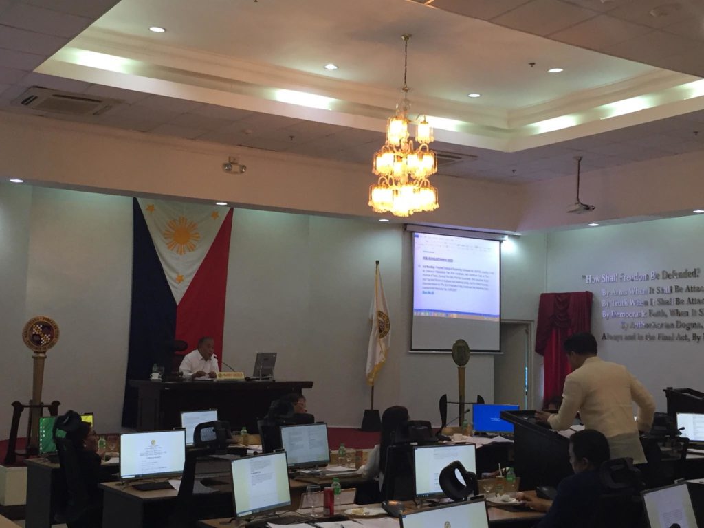 The Cebu Provincial Board chaired by Vice Gov. Hilario Davide III in session on Sept. 16, 2019. |CDND Photo/ROSALIE ABATAYO