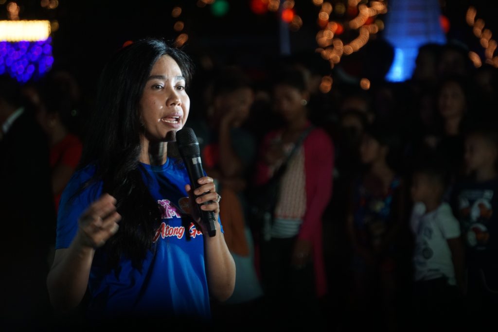 Mayor Kristine Vanessa Chiong has withdrawn his certificate of candidacy for mayor in Naga City in southern Cebu. Chiong is replaced by her father, Val Chiong. Mayor Kristine Vanessa Chiong is seen in this photo during an event in December 2019. | CDND 