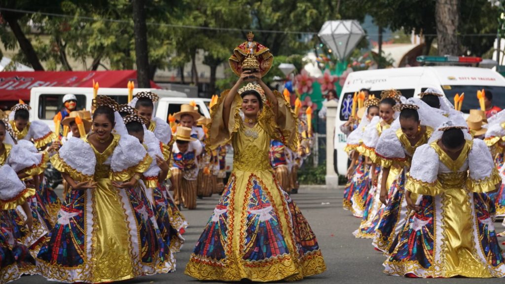Talisay City Central Elementary and National High School contingent perform their street dance routine during the Sinulog sa Lalawigan 2020 in January 2020. For this year's Sinulog event, Talisay City decided to withdraw from the competition, citing the risk of the participants as the reason for pulling out. | CDN Digital file photo