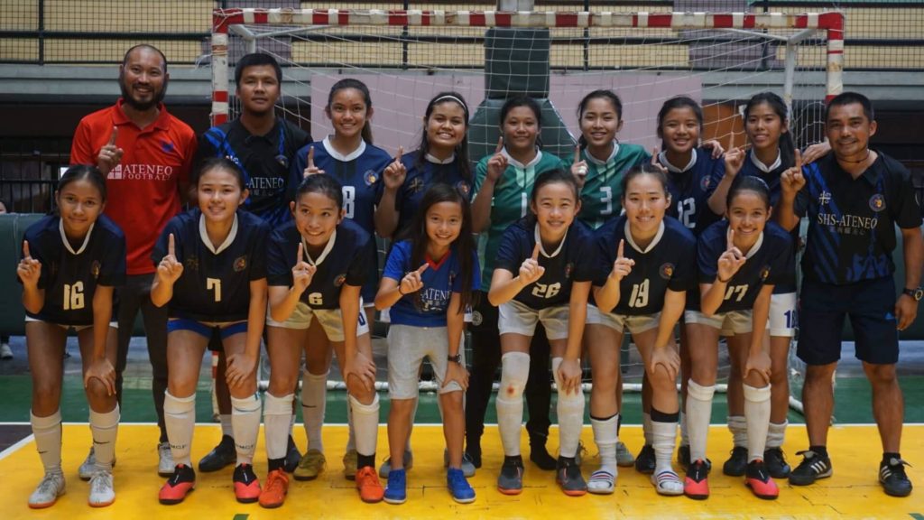The Sacred Heart School-Ateneo de Cebu girls' futsal team. 