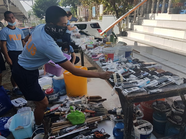 Law enforcers confiscated drugs and other contraband during a greyhound operation at the male dormitory of the Cebu City Jail earlier today, February 29, 2020.
