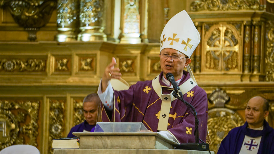 Archbishop Jose Palma presides the Imposition of Ashes for Ash Wednesday, February 26, 2020 at the Cebu Metropolitan Cathedral. | CDN Digital Photo Gerard Vincent Francisco