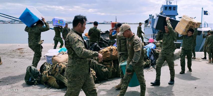 Combat troopers of the 33rd Division Reconnaissance Company arrive at the BREDCO Port in Bacolod City, Negros Occidental on February 28, 2020. | Photo courtesy of 33rd DRC