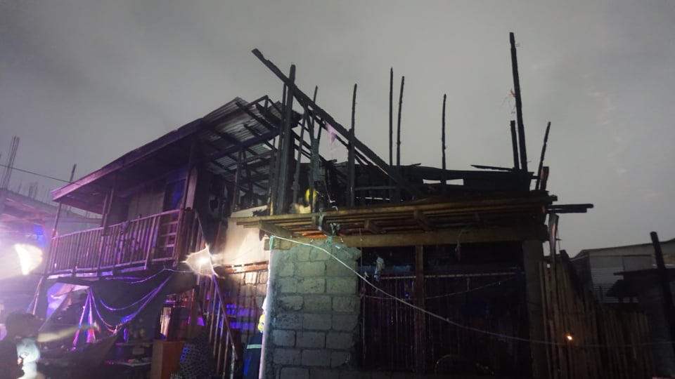 One of the houses that is destroyed by the February 28, 2020 fire that hit Barangay Dujo Fatima, Cebu City.