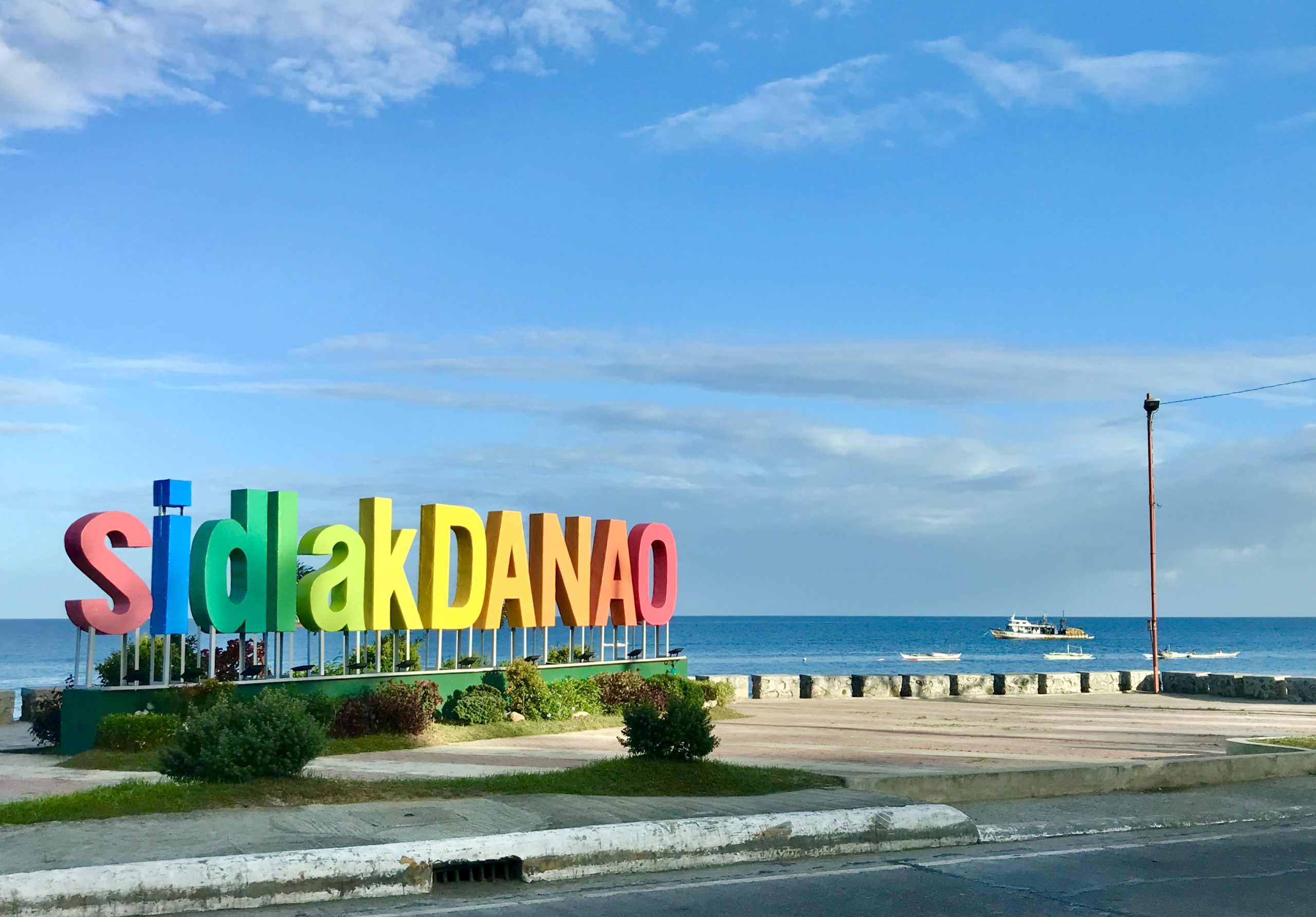 SidlakDanao signage at Danao City baywalk