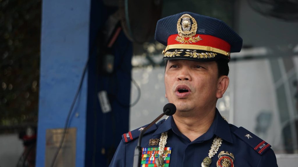 Police Brigadier General Albert Ignatius Ferro, new director of the Police regional Office in Central Visayas (PRO-7), speaks during his arrival honors at Camp Sergio Osmeña on February 7, 2020. CDN Digital photo | Gerard Vincent Francisco