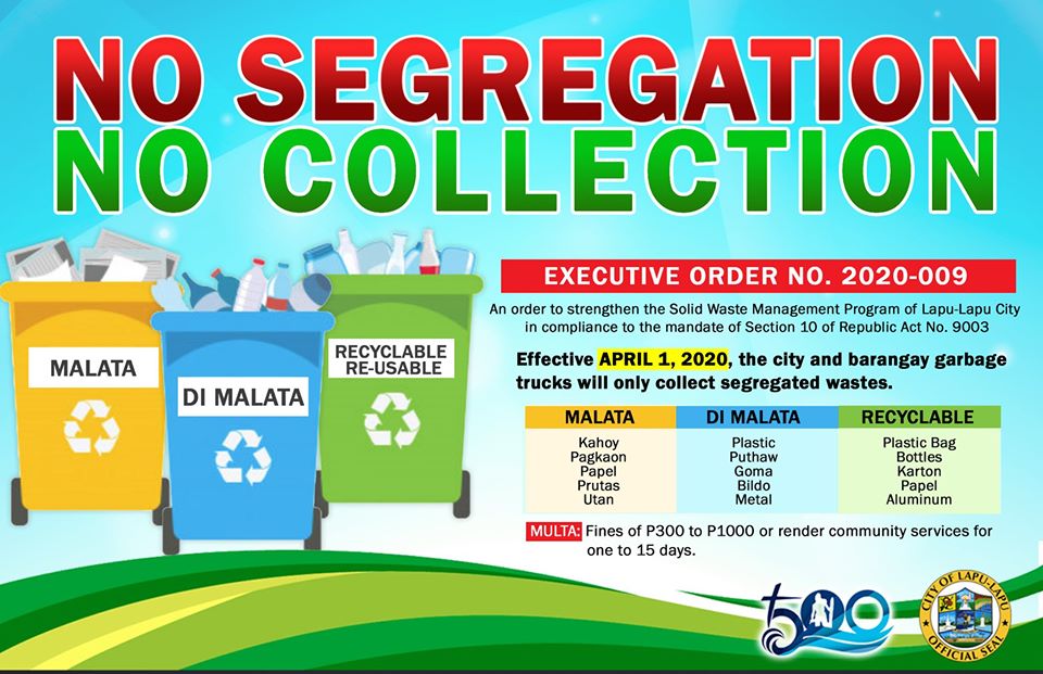 Lapu to implement 'No Segregation, No Collection' policy starting April