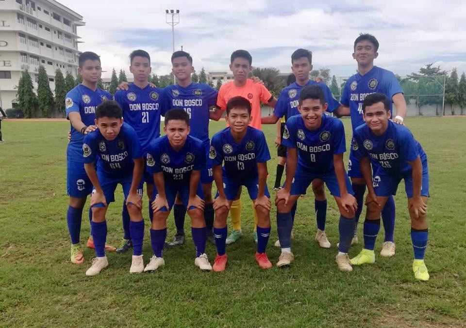 Don Bosco Technical College (DBTC) A prior to their battle for third against KNF Don Bosco Boys Home (DBBH) in the Boys 16 of the 21st Aboitizland Football Cup on Saturday, March 7, 2020 at the J.H Football Field of the Sacred Heart School-Ateneo de Cebu (SHS-AdC) in Canduman, Mandaue City. | Contributed Photo