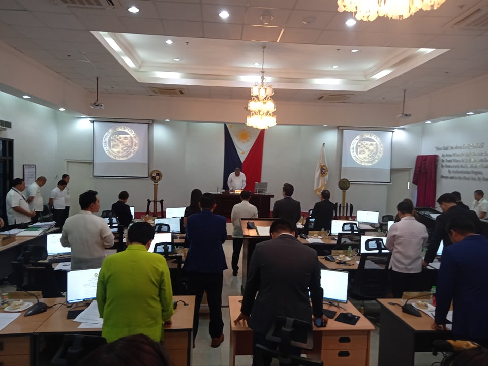 BORGONIA PLANS TO FILE RESO requesting IATF to allocate a budget to pay ROFs quarantine expenses. In photo is the Cebu Provincial Board on its March 2020 regular session. | file photo