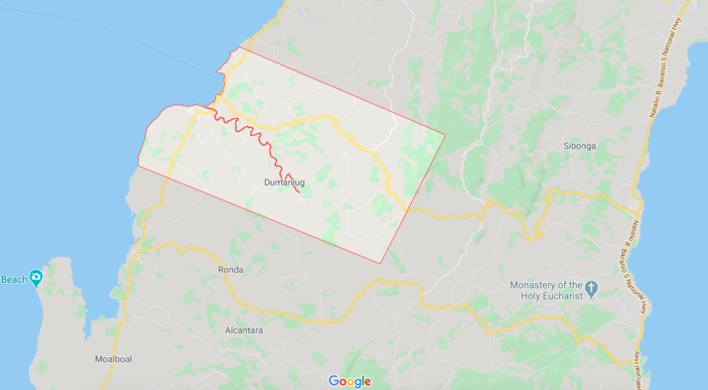 MAP OF DUMANJUG, CEBU | via Google Maps