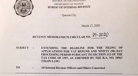 BIR tax deadline memo