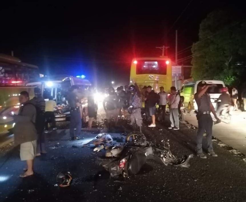 Accident site in San Fernando town, Cebu.
