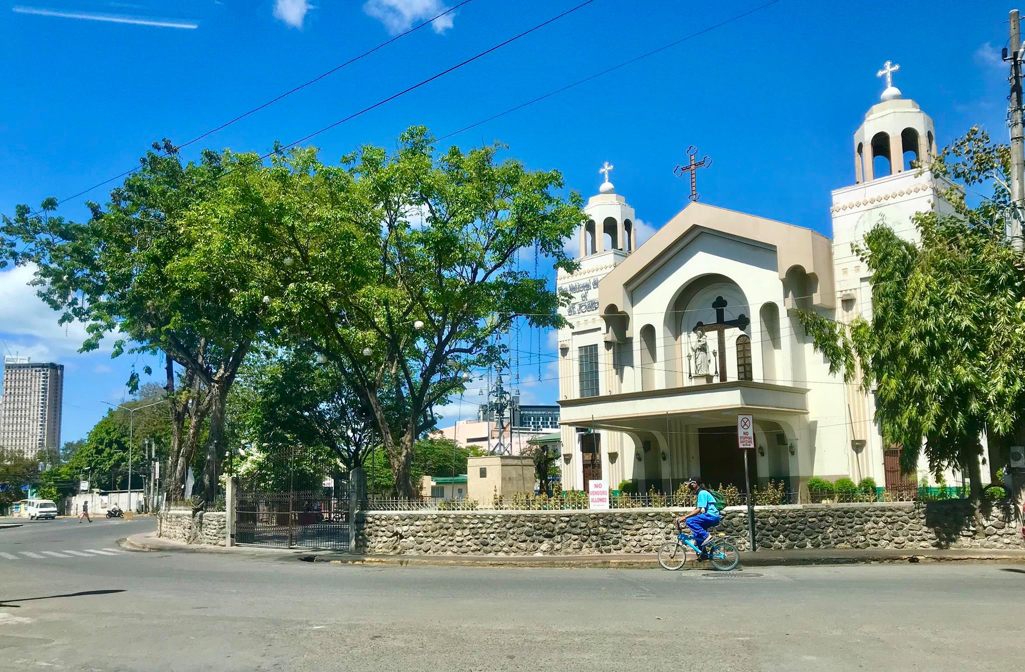 Lent activities stopped but not the faith. The National Shrine of St. Joseph in Mandaue City remains empty on Sunday, April 5, despite the observance of Palm Sunday. | Brian Ochoa