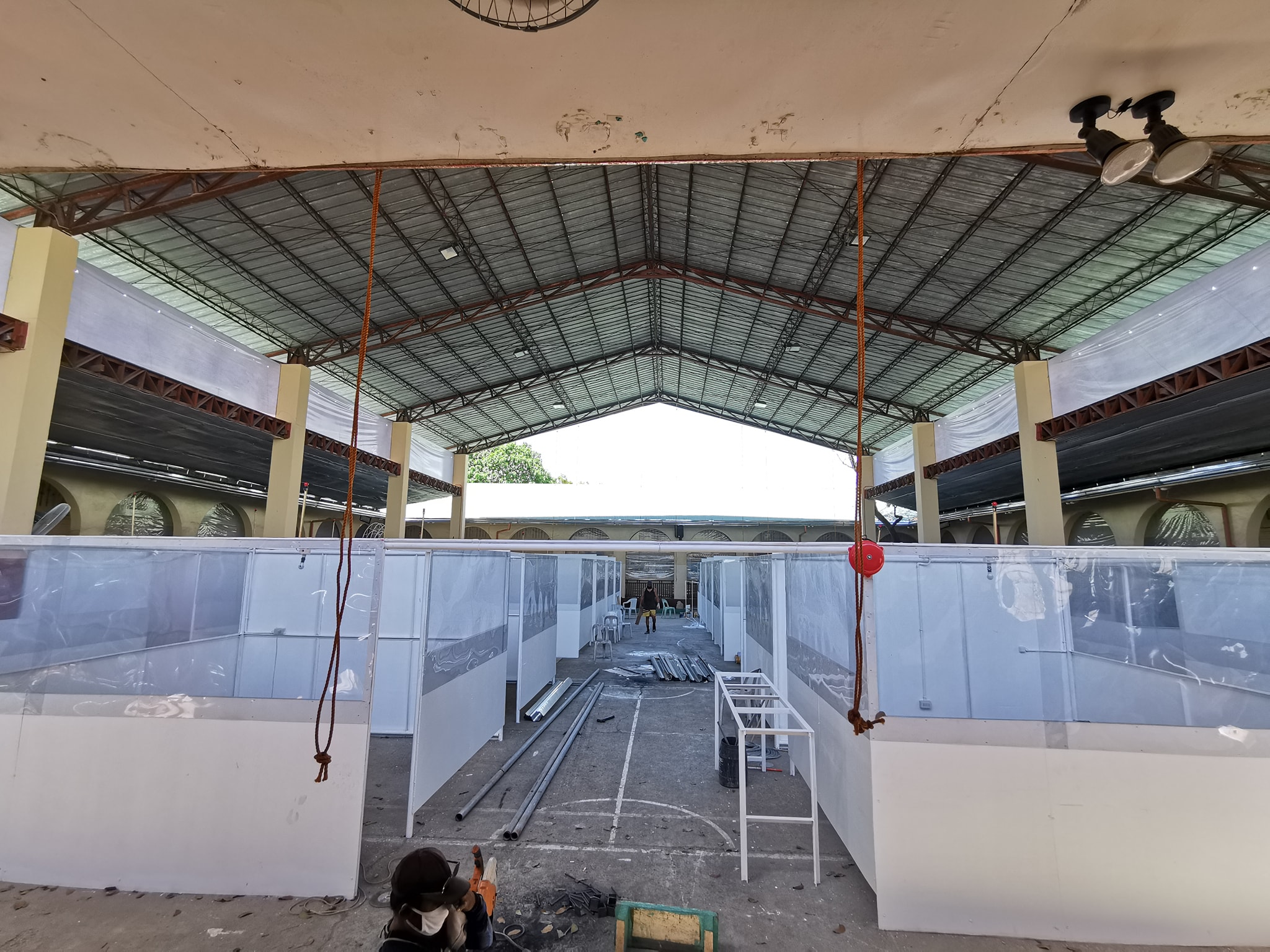 The ongoing preparation of Mandaue City Central Quarantine Facility at the city's central elementary school is now 75-80 percent complete as of April 23. (Photo courtesy of Councilor Nerissa Soon-Ruiz)