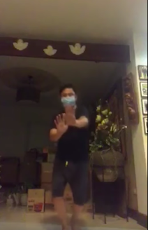 Lapu-Lapu City Mayor Junard Chan demonstrates the dance moves of the Tiktok dance contest he organized in his FB page. | screengrabbed from Chan's video