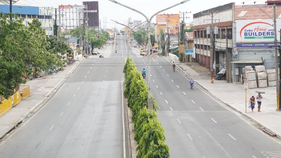 Natalio Bacalso Avenue, which is empty of vehicles, will soon have more vehicles as more businesses are allowed to operate with the city going into modified enhanced community quarantine.