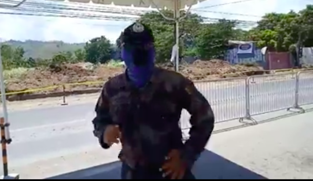 Policemen and traffic enforcers in Minglanilla, Cebu joinTiktok dance craze. | Photo taken from the video of Ming;anilla Police