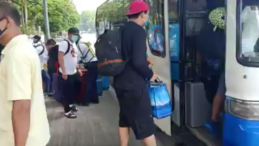  Another batch of repatriated Overseas Filipino Workers (OFWs) who reside in Cebu are expected to arrive on Saturday, May 23. | Snapshot courtesy of PCG's Facebook video