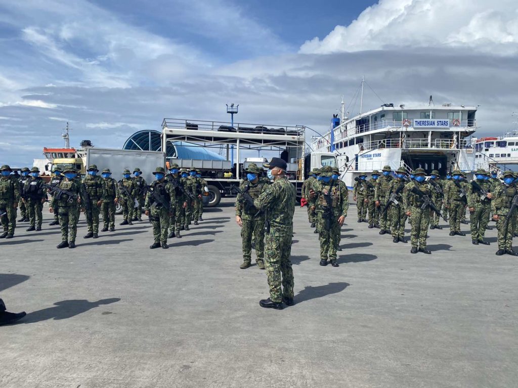 Contingent for Police Regional Office 8 preparing to board ship at Ormoc City Seaport going to Cebu City. | INQUIRER.net File Photo