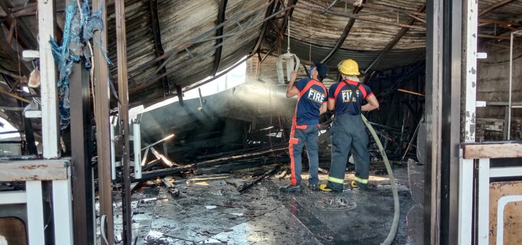 A fire has razed a house and a commercial establishment in Sitio Iba Barangay Basak, Lapu-Lapu City, today, June 1, 2020. | Photo Courtesy of Norman Mendoza