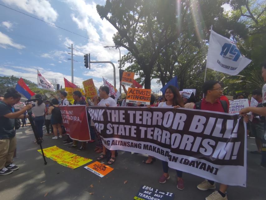 Cause-oriented groups rally against Anti-Terror Bill. | Inquirer.net File Photo