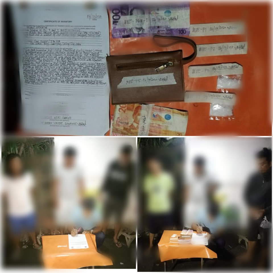 The Talisay City Police arrest four drug suspects and confiscate shabu worth P173,000. | Photo Courtesy of Talisay City Police Station