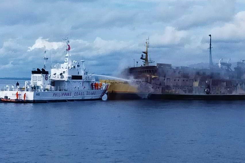 Electrical failure eyed as cause for fire on ship
