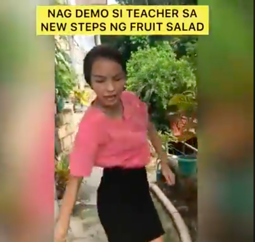 A college special education student shows how to teach -- the new normal -- incorporating Tiktok moves in a nursery rhyme. | screen grab from video