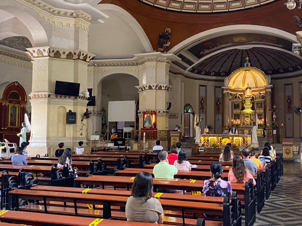 Archdiocese extends liturgical protocols to August 2021. in photo is Sto. Tomas de Villanueva parish, Poblacion Pardo on September 6, 2020. | Photo courtesy of Councilor Philip Zafra