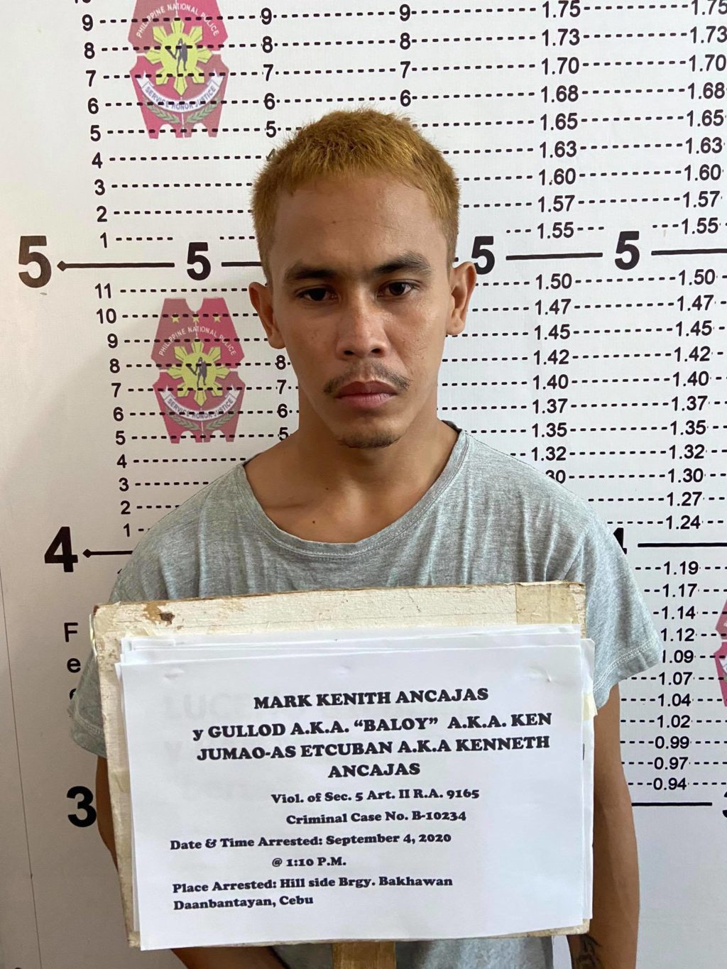A 24-year-old fisherman with a standing warrant for selling of illegal drugs was arrested by the police in Daanbantayan today, September 4, 2020. | Photo from CPPO