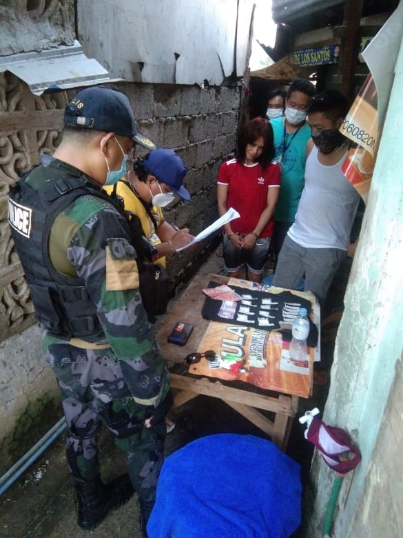 A 44-year-old woman was arrested in abuy-bust in Sitio Ibabao Proper, Barangay Mambaling, Cebu City, this Sunday afternoon, Sepmtember 6, 2020. | Parian Police photo